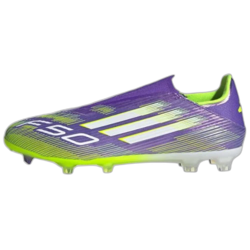 adidas F50 League Laceless FG/MG Purple Rush Cloud White Lucid Lemon
