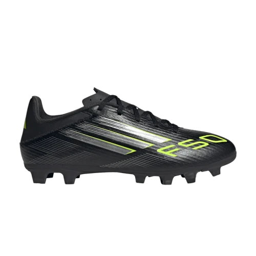 adidas F50 Club FG/MG Core Black Iron Metallic Lucid Lemon