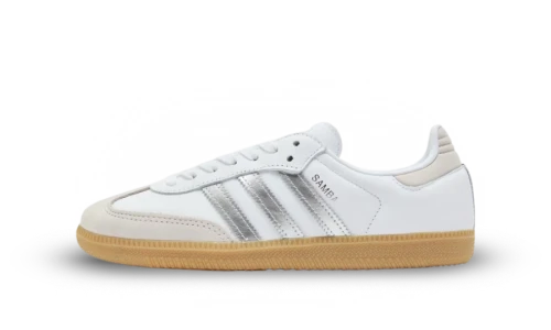 adidas Samba OG White Silver Metallic Grey (Women's)