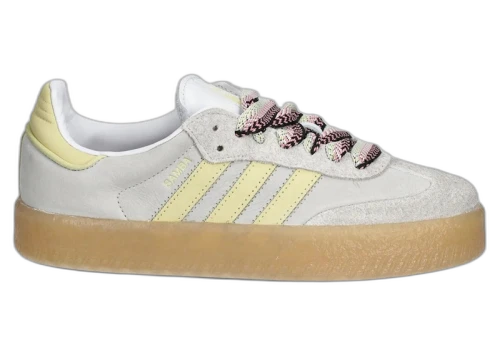 adidas Sambae White Grey Powder Yellow (Women's)