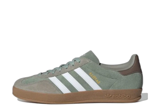 adidas Gazelle Indoor Silver Pebble Silver Green