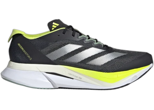 adidas Adizero Boston 12 Aurora Ink Silver Metallic Pulse Lime