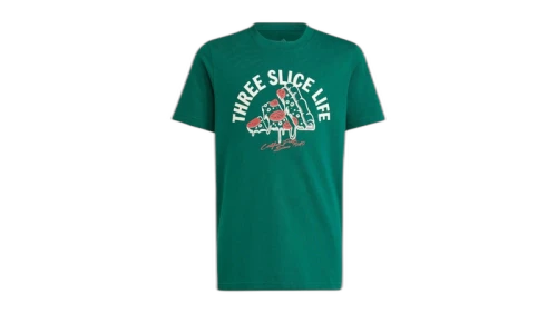 adidas Kids Lounge Pizza Graphic T-Shirt Collegiate Green
