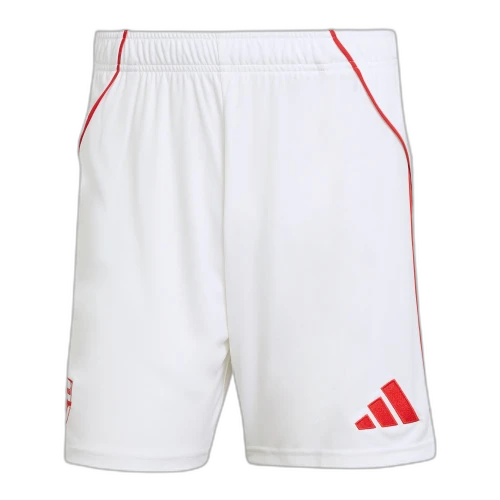 adidas Arsenal 25/26 Home Shorts White Better Scarlet