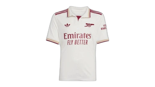 adidas Kids Arsenal 25/26 Third Jersey Cloud White/Team Collegiate Burgundy