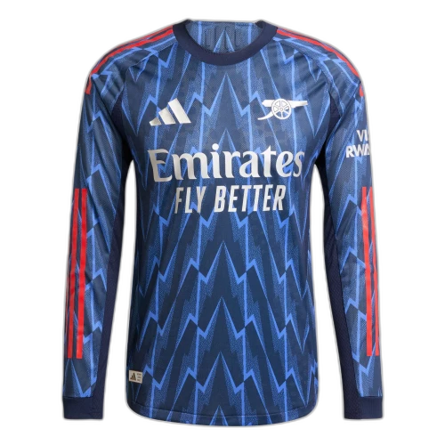 adidas Arsenal 25/26 Long Sleeve Away Authentic Jersey 'Night Indigo/Matte Silver'