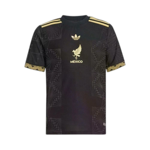 adidas Kids Mexico 25 Gold Jersey Black