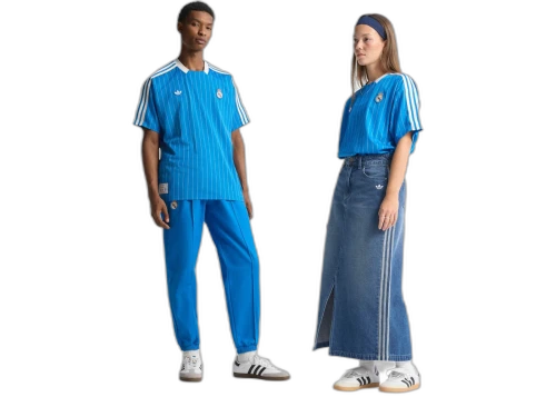 adidas Real Madrid Terrace Icons Jersey Blue Bird White