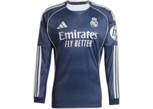 adidas Real Madrid 25/26 Long Sleeve Away Jersey (Asia Sizing) Legend Ink