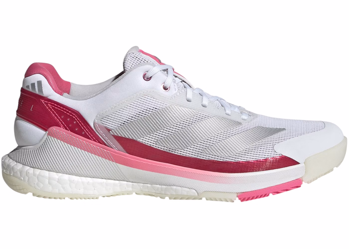 adidas Crazyquick Boost Padel Cloud White Silver Metallic Lucid Pink (Women's)
