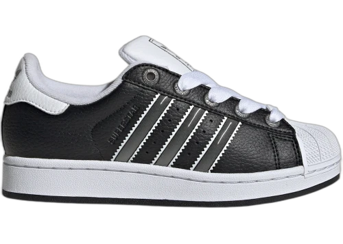 adidas Superstar II Core Black Matte Silver Cloud White (GS)