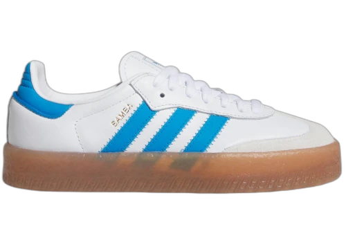 adidas Sambae Cloud White Bright Blue Gold Metallic (GS)