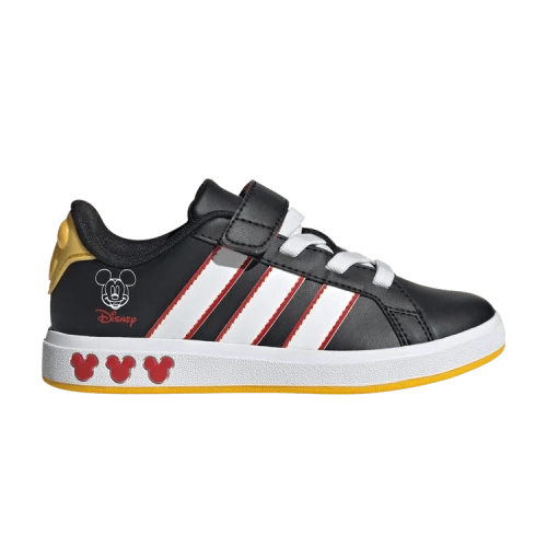adidas Grand Court Disney Mickey Mouse Core Black Cloud White Collegiate Red (GS)