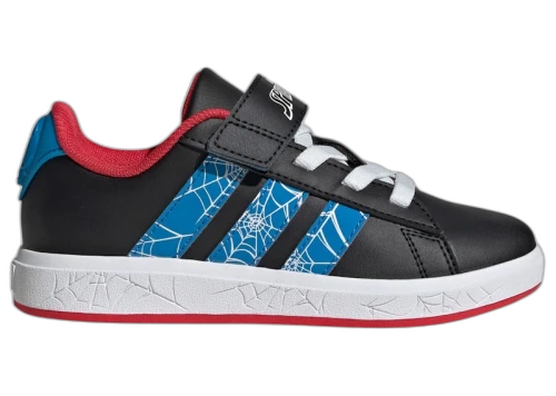adidas Grand Court Spider-Man Core Black Bright Blue Pure Ruby (GS)
