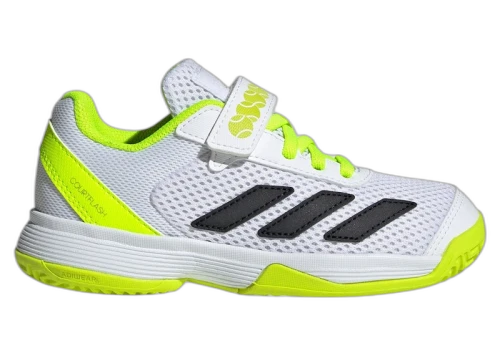 adidas Courtflash Cloud White Core Black Lucid Lemon (PS)