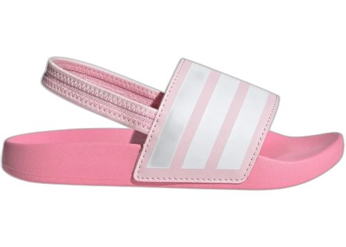 adidas Adilette Estrap Slides Clear Pink Cloud White Bliss Pink (PS)