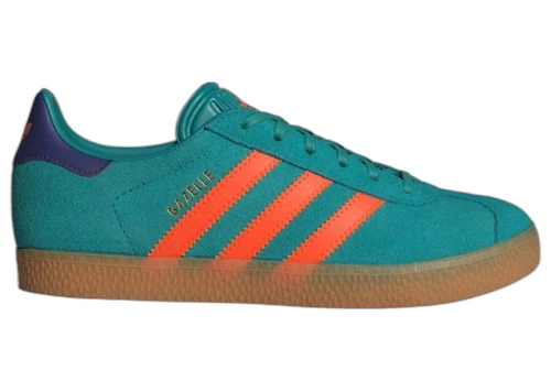 adidas Gazelle Pure Teal Impact Orange Collegiate Purple (GS)