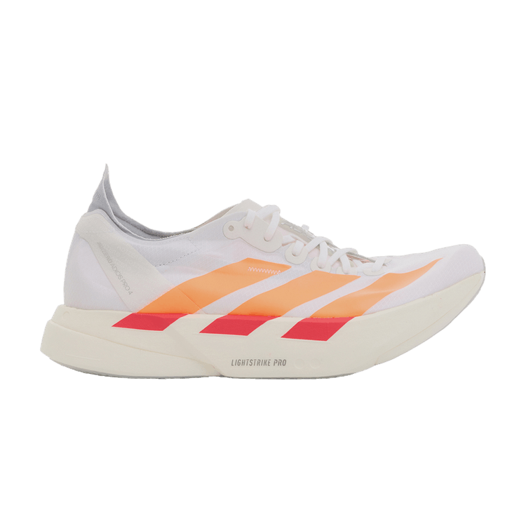 adidas Adizero Adios Pro 4 White Lucid Orange Red