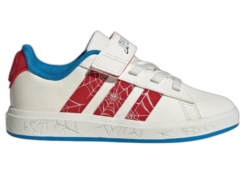 adidas Grand Court Spider-Man Cloud White Pure Ruby Bright Blue (GS)