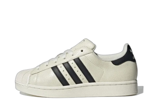 adidas Superstar II Off White Black Cracked Leather (Women's)
