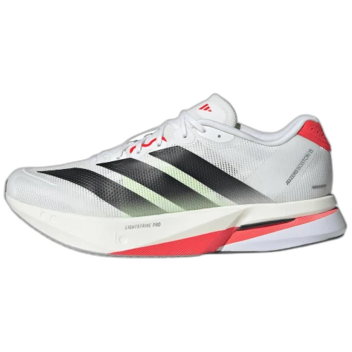 adidas Adizero Boston 13 White Black Lucid Red
