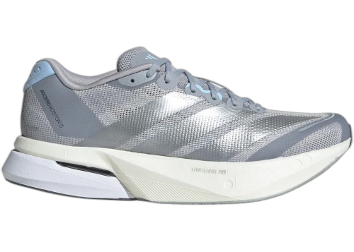 adidas Adizero Boston 13 Halo Silver Silver Metallic Glow Blue (Women's)