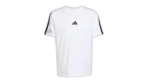 adidas Essentials 3-Stripes Single Jersey T-Shirt White Black