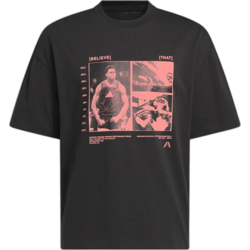 adidas AE Tee Black Acid Red