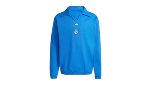 adidas Real Madrid Terrace Icons Drill Sweatshirt Blue Bird White