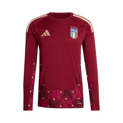 adidas Italy 2026 Home Goalkeeper Long Sleeve Jersey Team Coll Burgundy