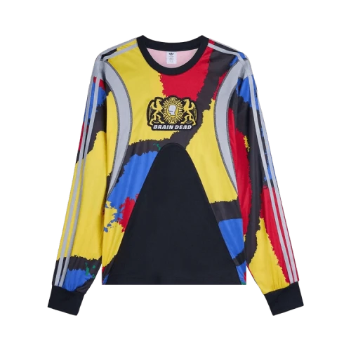 adidas x Brain Dead Long Sleeve Jersey Black/EQT Yellow
