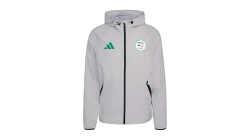 adidas Algeria Tiro Tech Full Zip Windbreaker Jacket Team Light Grey