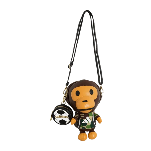 BAPE x adidas Baby Milo Shoulder Bag Brown