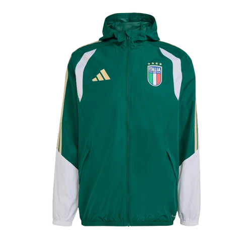 adidas Italy 2026 Tiro Allweather Jacket Collegiate Green