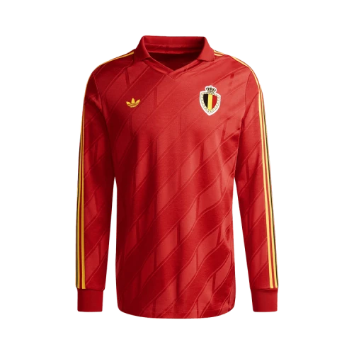 adidas Belgium Home Long Sleeve 1986 Asia Sizing 'Red'