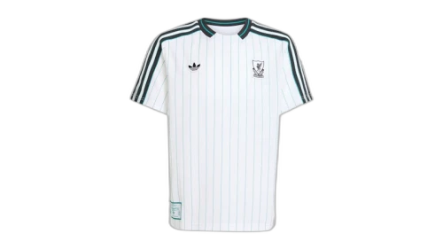 adidas Kids Liverpool FC Terrace Icons Jersey White/Sea Green
