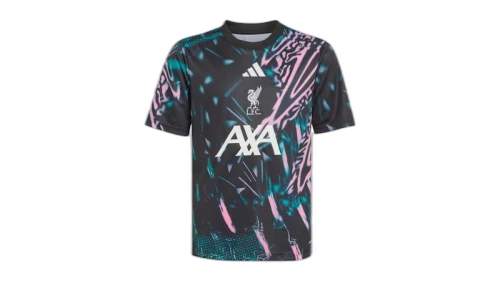 adidas Kids Liverpool FC 25/26 Pre Match Jersey Black/Eqt Green/Semi Pink Glow