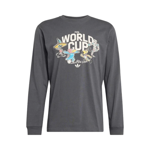 Adidas Fifa World Cup 26 Mascot Long Sleeve T-Shirt 'Carbon'