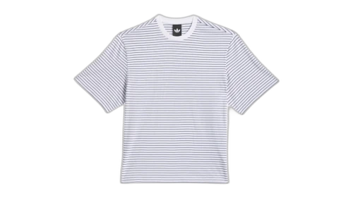 adidas Yarn Dye Tee White/Dark Blue