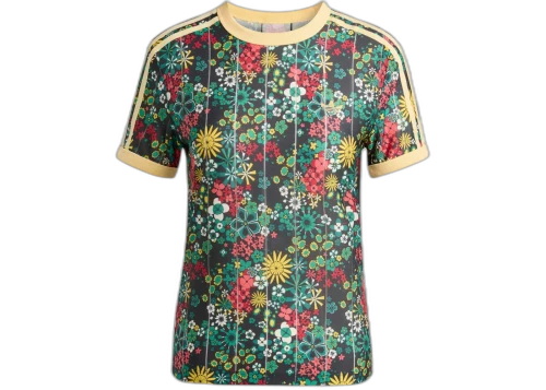 adidas Women's Liberty London 3 Stripes Tee Black/Bold Green/Collegiate Green/EQT Yellow