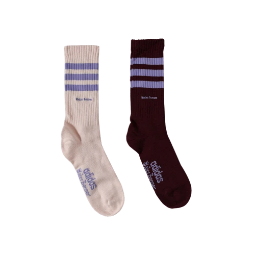 Adidas x Wales Bonner 3 Stripe Sock 'Maroon/Wonder Quartz'