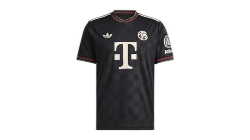 adidas FC Bayern 25/26 Third Jersey Black Halo Ivory
