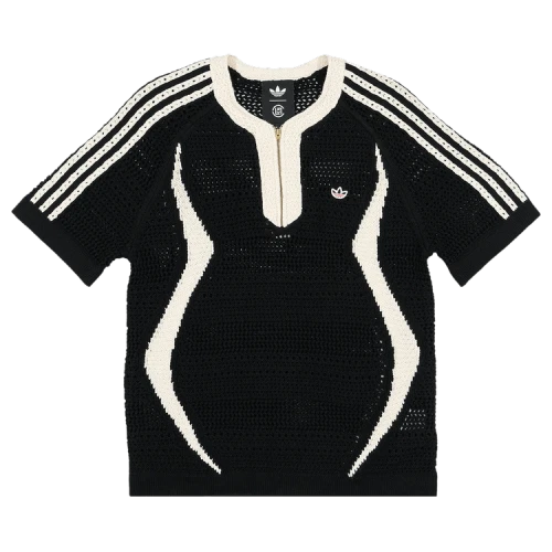 adidas CLOT X Adidas Originals Knit Jersey By Edison Chen T-shirt Black/Wonder White