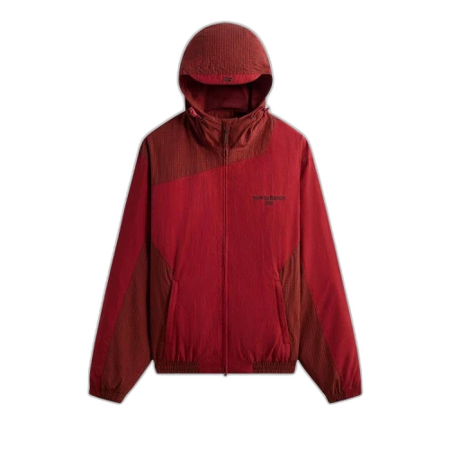 Kith x New Balance Poplin Mix Madison V Jacket Biking Red