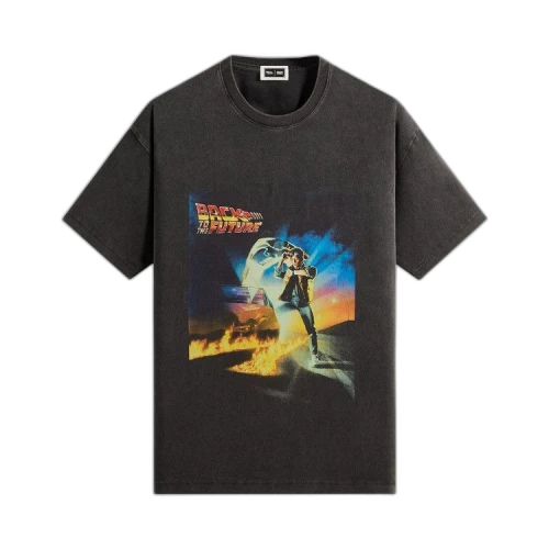 Kith x Back to the Future Chrome Title Vintage Tee Black