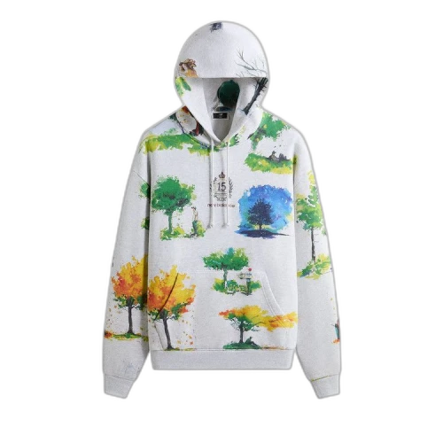 Kith x New Balance Watercolor Nelson Hoodie Light Heather Grey