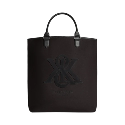 Kith Suede Applique Canvas Tote Black