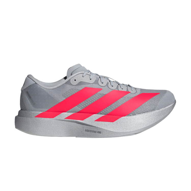 adidas Adizero Evo SL Silver Metallic Lucid Red