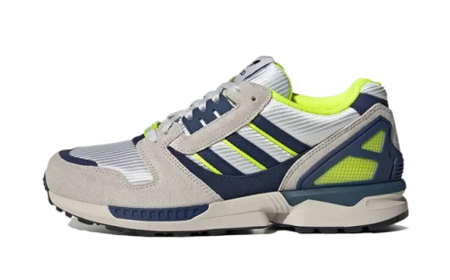 adidas ZX 8000 White Dark Blue Solar Yellow