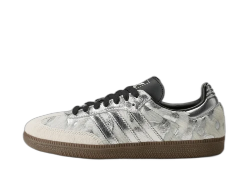 adidas Samba OG Cream Pony Hair Silver Metallic Black (Women's)